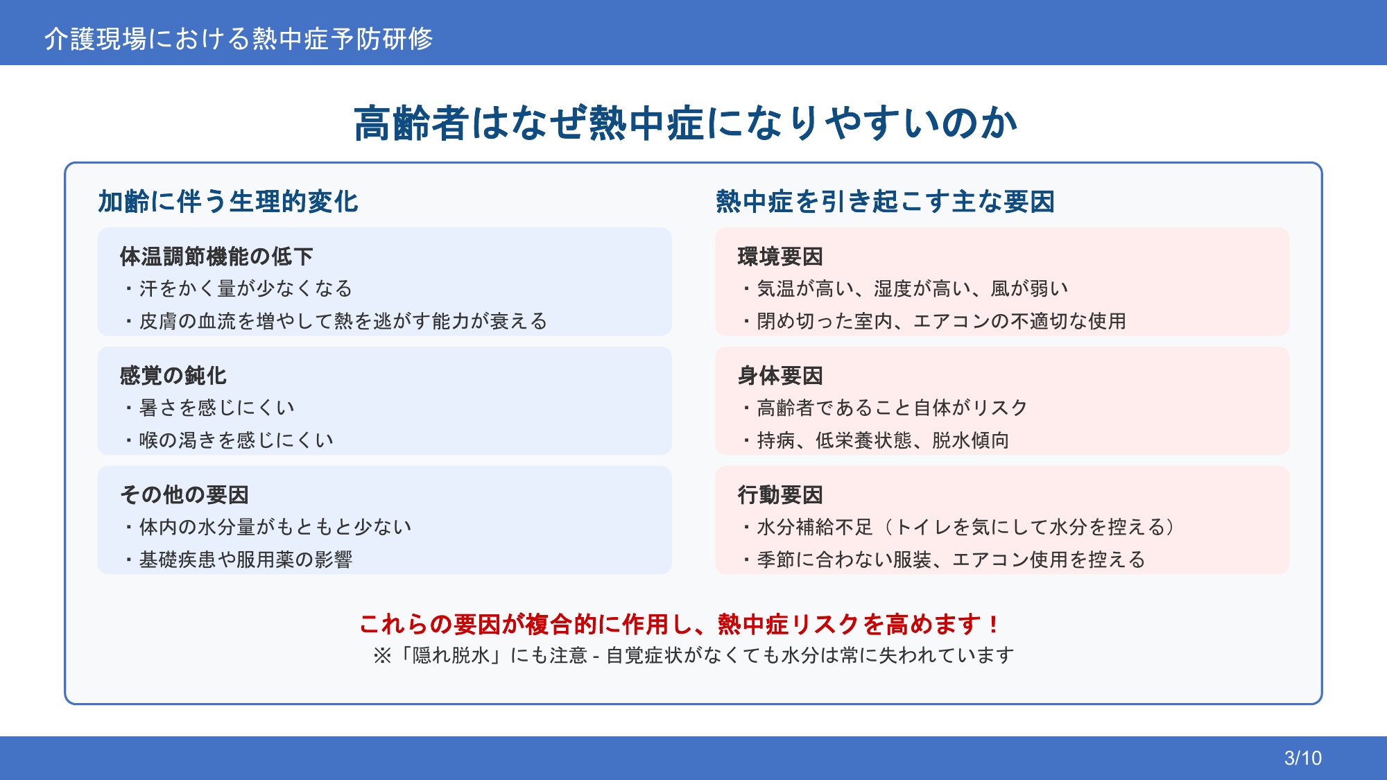 高齢者はなぜ熱中症になりやすいのか